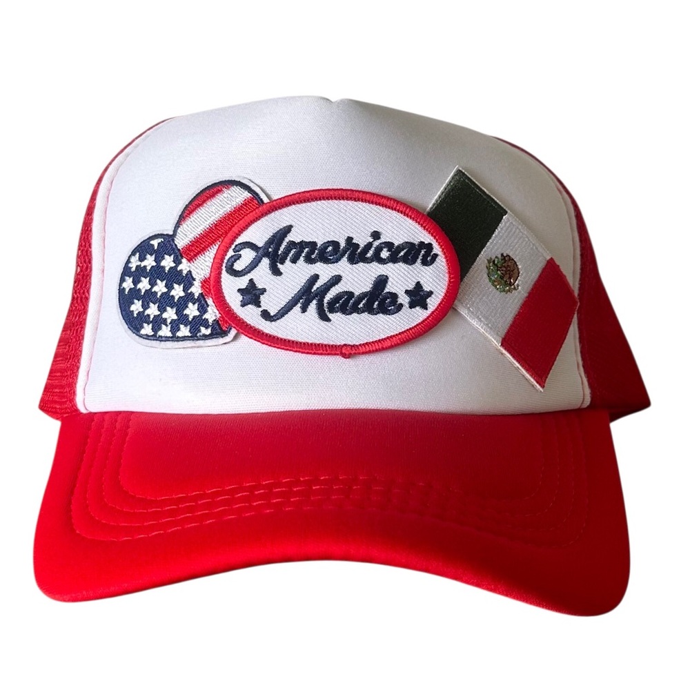 Red and White American Made Trucker Hat